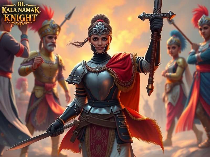 Kala Namak Knight game artwork showing hero in traditional Indian armor